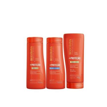 Imagem de Kit shampoo, condicionador, finalizador - bio extratus +proteção