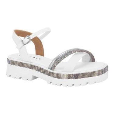 Imagem de Papete Sandalia Ramarim 2338204 Plataforma Brilho Tratorada Feminino-Feminino