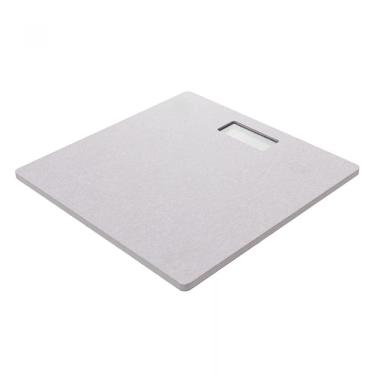 Imagem de Balança Digital para Banheiro Pedra Diatomita 28x28cm Cinza Lyor