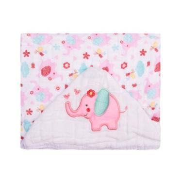 Imagem de Toalha Fralda De Banho 3 Camadas Tecido Soft Infantil Bebe Com Capuz B