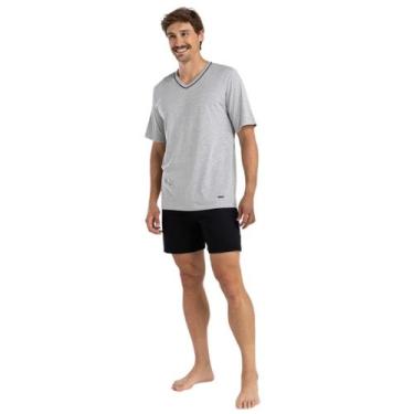 Imagem de Pijama Masculino Curto Mash Algodão Cinza 811.51, G