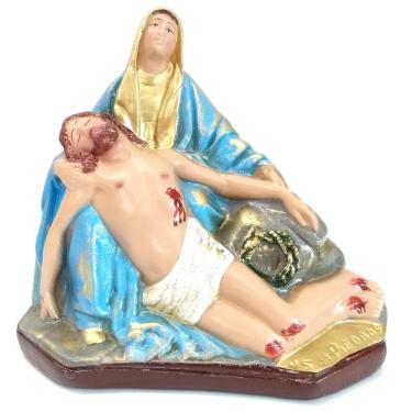 Imagem de Escultura Nossa Senhora Pietá Gesso 15cm - Imagem Real