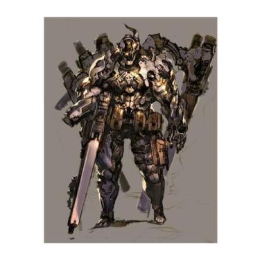 Imagem de Pôster Mechs Warriors, arte em anime, papel 30x42cm - yiweisai