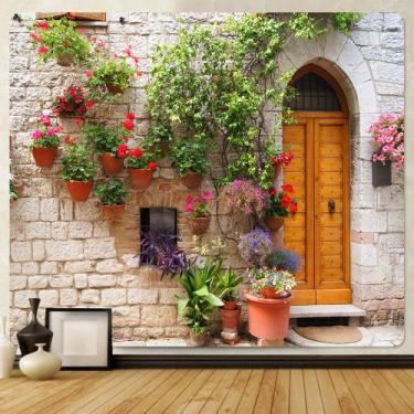 Imagem de Tapeçaria, jardim, paisagem à beira-mar, parede, 150x130cm, microtecid