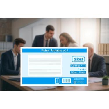 Imagem de Ficha Pautada Tilibra Nº 3  Organização com Estilo 5x8, 100 Folhas