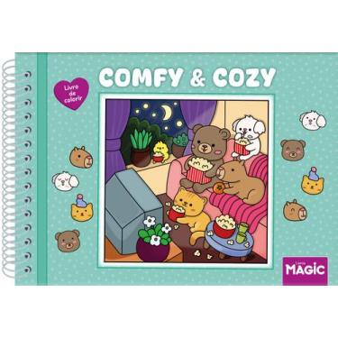Imagem de Livro - Comfy and Cozy Green - Livro de Colorir - Magic Kids
