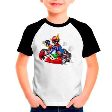 Imagem de Camiseta SUPER MARIO BROS LUIGI Games Jogos Moda Infantil Roupa Crianç