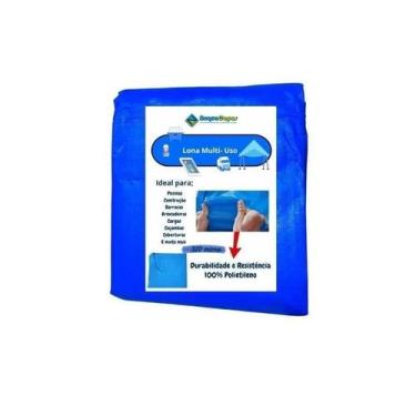 Imagem de Lona Polietileno 6X4 Grossa 300 Micras Multiuso Impermeável - Acquacap