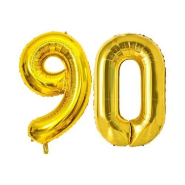 Imagem de Balões De Números Dourados De 40 Polegadas Para Decoração De Aniversár