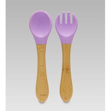 Imagem de Kit Talheres Silicone 2 Unidades Twibex Bebê Infantil Alimentação Fáci