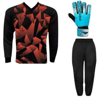 Imagem de Kit Goleiro Camisa Lazio Kanga + Calça TRB + Luva Penalty-Unissex