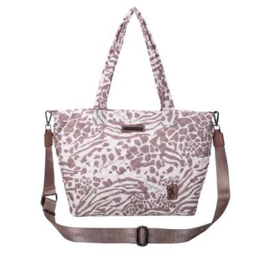 Imagem de Bolsa Tote Bag Grande Fellipe Krein Ss23 Matelassê Casual Fk635 Bege -