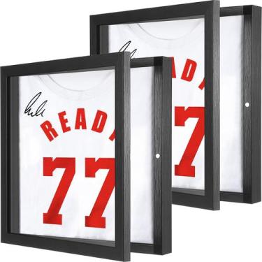 Imagem de Pacote de 2 camisetas Display Frame Dunkive, 33 x 33 cm, madeira preta