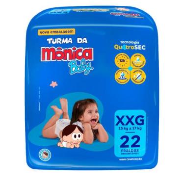 Imagem de Fralda Descartável Turma Da Monica Baby Econômica XXG Com 22 Unidades