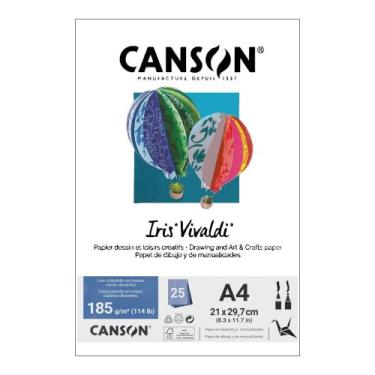 Imagem de Papel Canson A4 Iris Vivaldi 185g 25Fls - Escolha a Cor, Branco