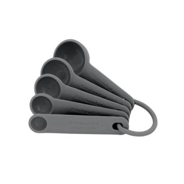 Imagem de Conjunto 5 Colheres Medidoras KitchenAid Cinza Cozinha Utensílios Medi