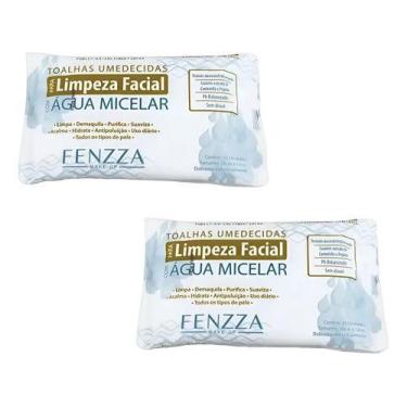 Imagem de Kit 2 Lenço Demaquilante Água Micelar Fenzza