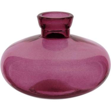 Imagem de Vaso Decorativo Enfeite Casa Garrafa Home&co Vidro 6x9x9cm Roxo - HOME