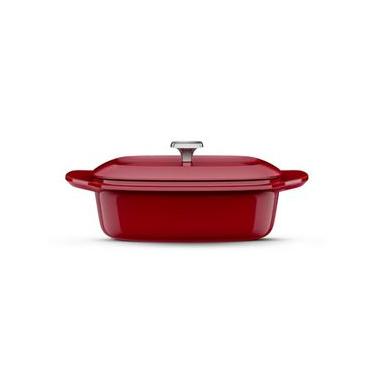 Imagem de Panela Oval em Ferro Fundido Esmaltado com 27cm Expert Vermelha - Electrolux