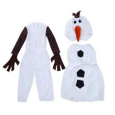 Imagem de Fantasia De Cosplay Da Olaf Para Meninas, Macacão Infantil Deluxe Com 