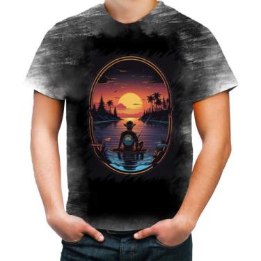 Imagem de Camiseta Desgaste Pesca Esportiva Pôr do Sol Peixes 4 - Kasubeck Store