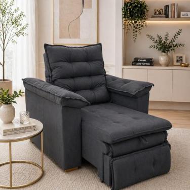 Imagem de poltrona Do Papai Reclinável Belagio cor:cinza - me, cinza