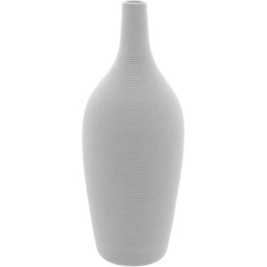 Imagem de VASO DECORATIVO ENFEITE PLANTA CERÂMICA 27x10x10cm BRANCO