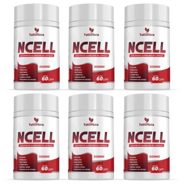 Imagem de Kit 6x NCELL (Psyllium, Espirulina, Café Verde, L-Carnitina, Laranja Moro e Cromo) 60 C...