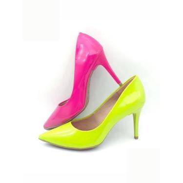 Imagem de Scarpin Sapato Feminino Salto Agulha Bico Fino Colorido - Zardot, 37, 