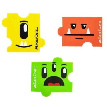 Imagem de Borracha faber-castell monster puzzle, Amarelo