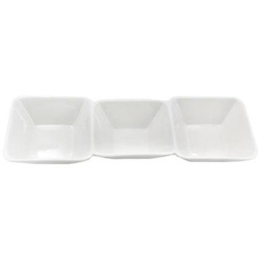 Imagem de Petisqueira com 3 divisorias em porcelana L26,8xP8,8xA3,5cm - Dynasty