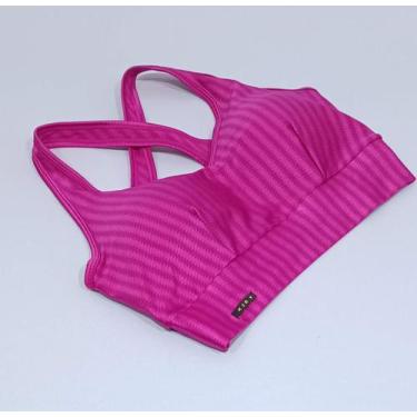 Imagem de Top cropped bojo fixo crisna k2b cirrê 3d poliamida, M=38/40, Pink