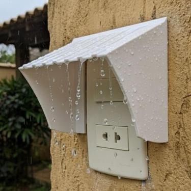 Imagem de Capa Protetora Tomada campainha Externa Proteção chuva e sol - Finegoo