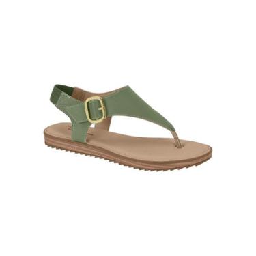 Imagem de Sandália Rasteira Fem Modare Ultraconforto Fivela Casual Mod, Verde sa