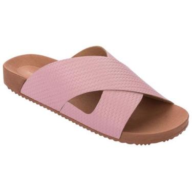 Imagem de Papete  terra e água canoa chinelo sandalia slide, Rosa, 35