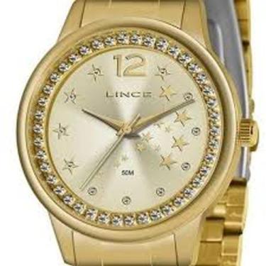 Imagem de Relogio funny feminino analogico lrgj140l dourado - Lince