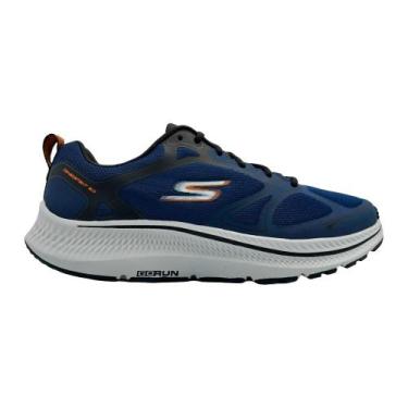 Imagem de Tênis skechers com cadarço ref:220869 masculino, Marinho, Preto, Laran