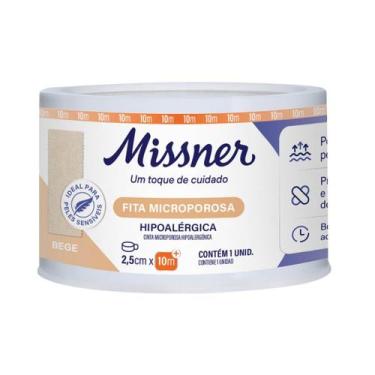 Imagem de Fita Cirúrgica Hipoalérgica Microporosa Bege - Missner, 2,5cmx10m