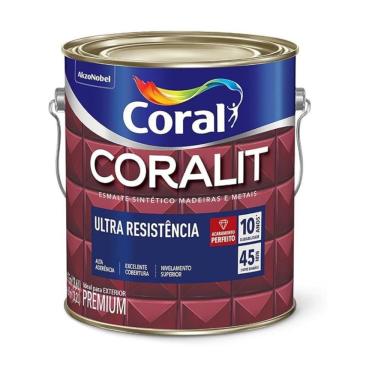 Imagem de Esmalte Sintético Coralit Ultra Resistencia Alto Brilho Branco 3,6L Alta Proteção Coral