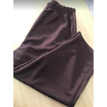 Imagem de Calça Capri em Poliamida Feminina - L4, Marrom, M