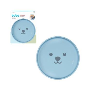 Imagem de Pratinho Infantil Silicone Buba Gumy Azul com Ventosas