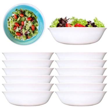 Imagem de 12 Tigelas Saladeira Bowl Grande Cumbuca em Melamina Verde 800ml - Fx