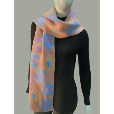 Imagem de Cachecol Tricot Feminina Inverno Fashion Elegante Tricô - Giuliana Mar