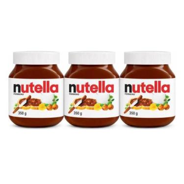 Imagem de Nutella Creme De Avelã com chocolate 375g Kit 3 Unidades