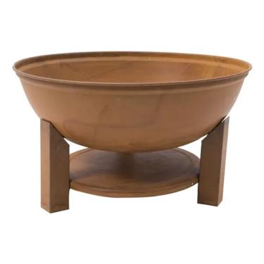 Imagem de Aquecedor Braseiro Redondo Externo A Lenha Bronze 57x57x32cm
