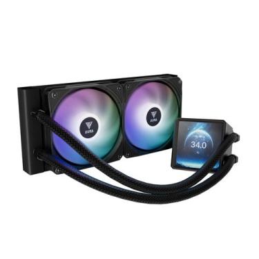 Imagem de Water Cooler Gamdias Aura GL240 LCD Tela 4 IPS ARGB Preto