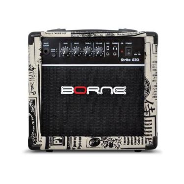 Imagem de Amplificador Borne Strike G30 para guitarra de 15W cor Jornal 110V/220