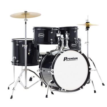 Imagem de Bateria Junior Premium Dx45j Bk 7 Pcs Bumbo 16" Preta 