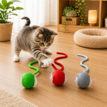 Imagem de Brinquedo Bola Movimenta Interativa Pets Cão Gato Muita Energia Sortid