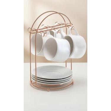 Imagem de Suporte Organizador para Xícaras e Pires Rose Gold - Congratulations S